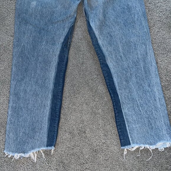 GRLFRND HELENA BLUE JEANS in TOXIC WASH - MADE IN USA 100% COTTON  EUC  SIZE 31 - Picture 8 of 15